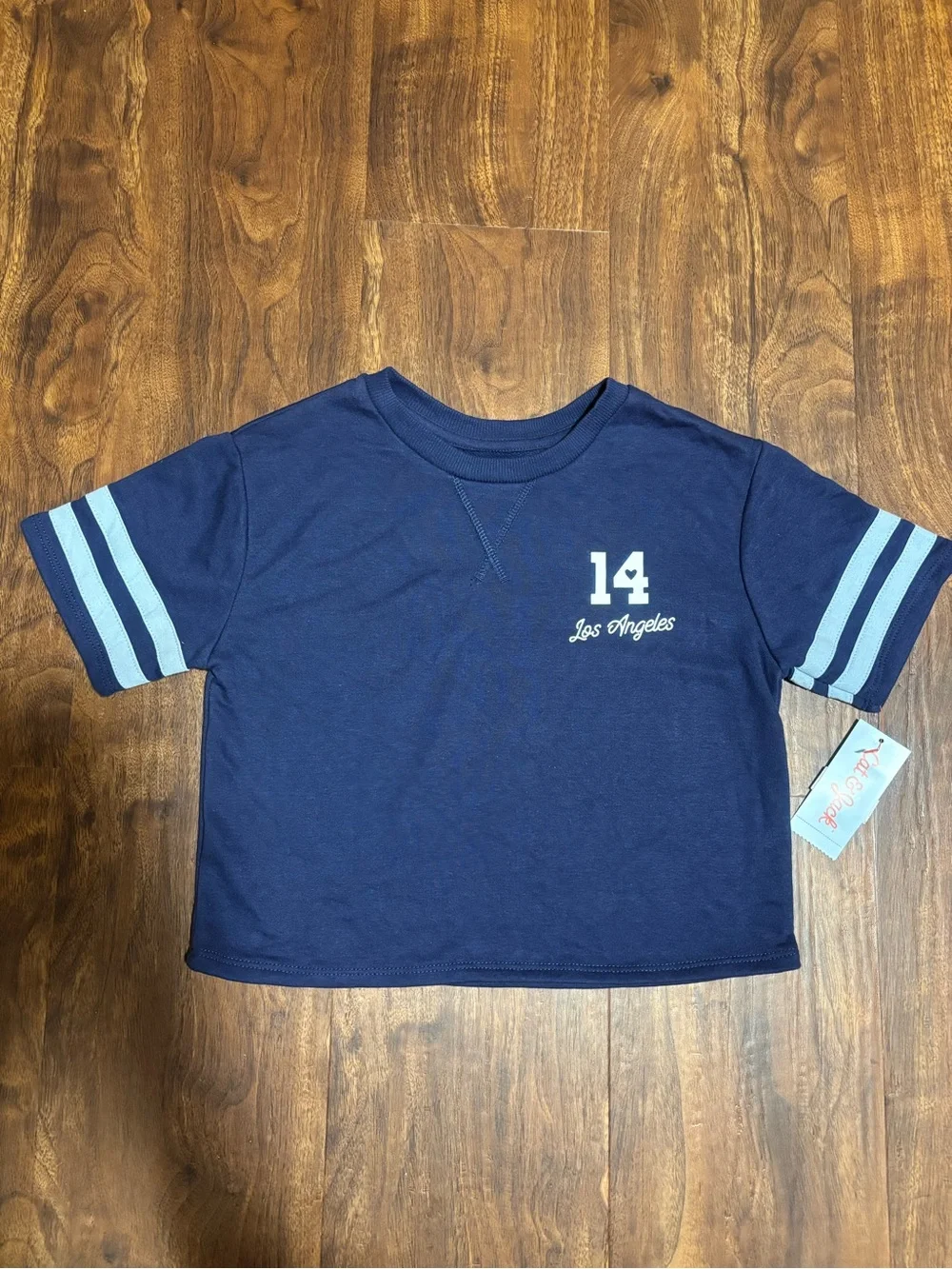 Cat & Jack Girls' Short Sleeve French Terry Sporty T-Shirt - Blue